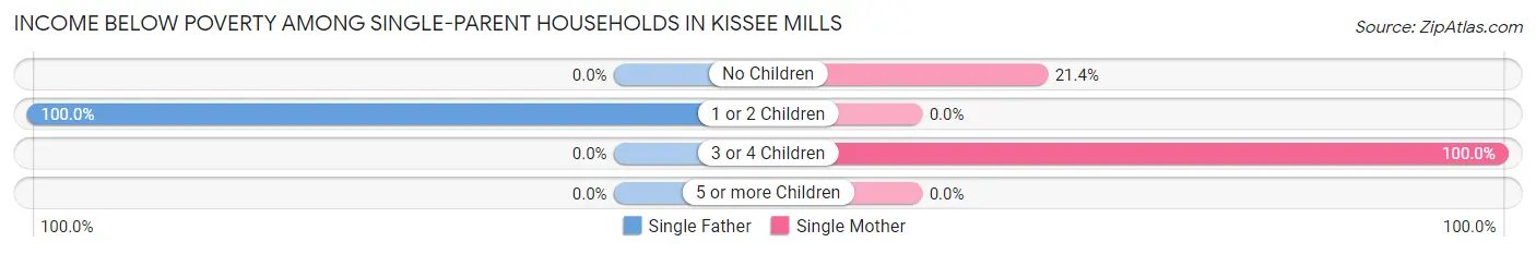 Income Below Poverty Among Single-Parent Households in Kissee Mills