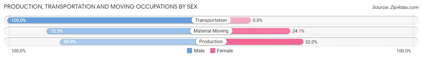 Production, Transportation and Moving Occupations by Sex in Leadwood