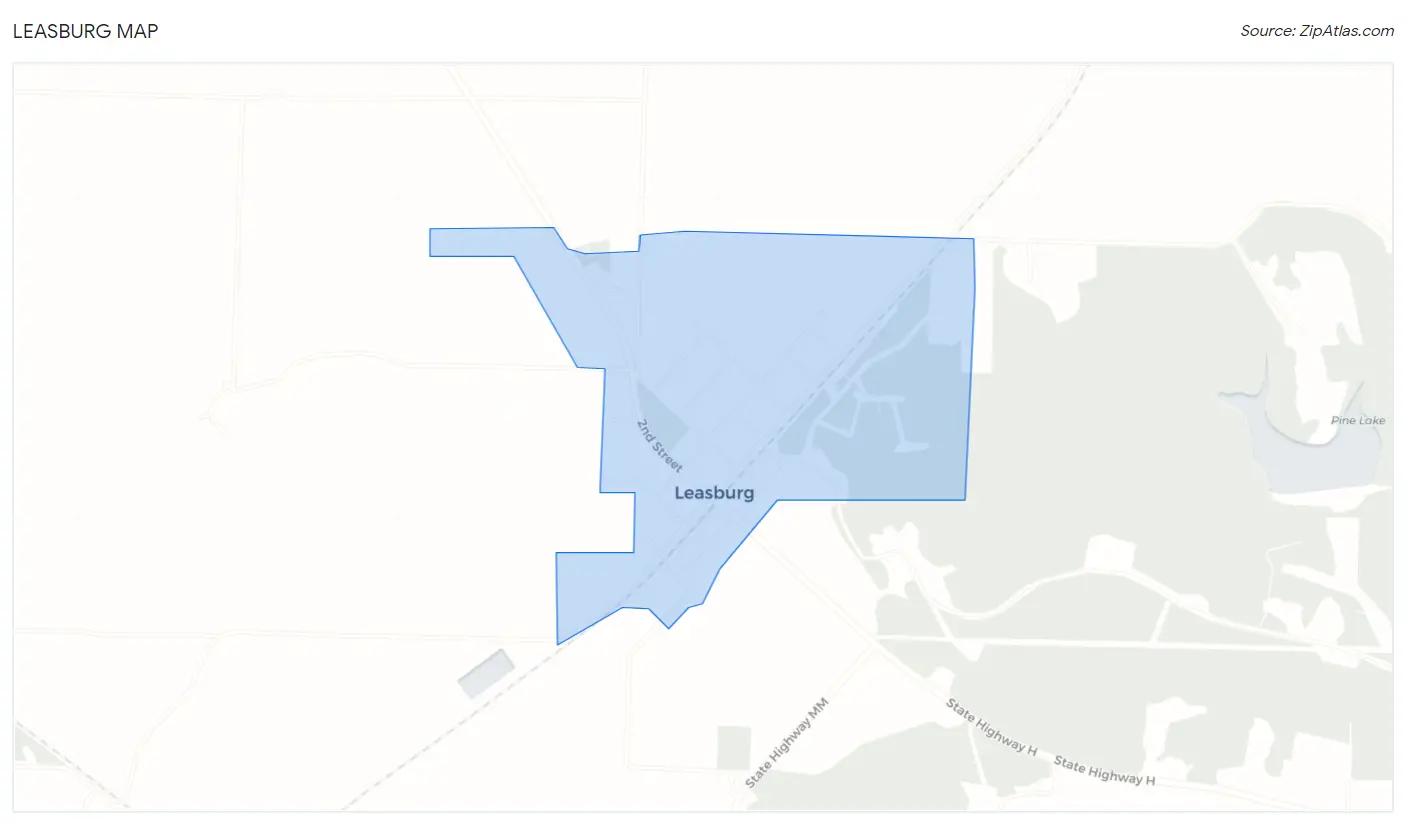 Leasburg Map