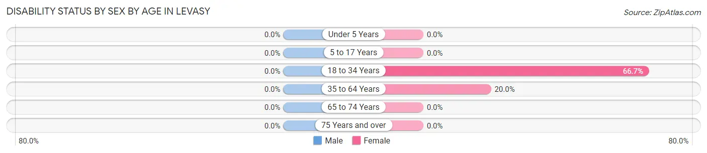 Disability Status by Sex by Age in Levasy
