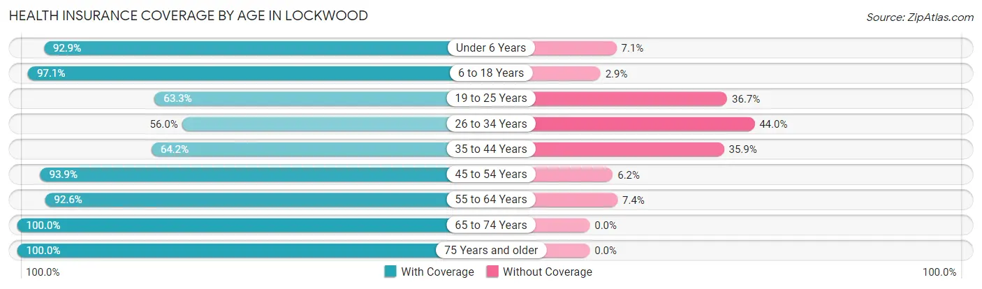 Health Insurance Coverage by Age in Lockwood