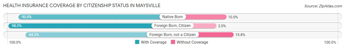 Health Insurance Coverage by Citizenship Status in Maysville