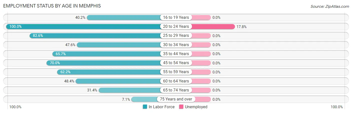 Employment Status by Age in Memphis