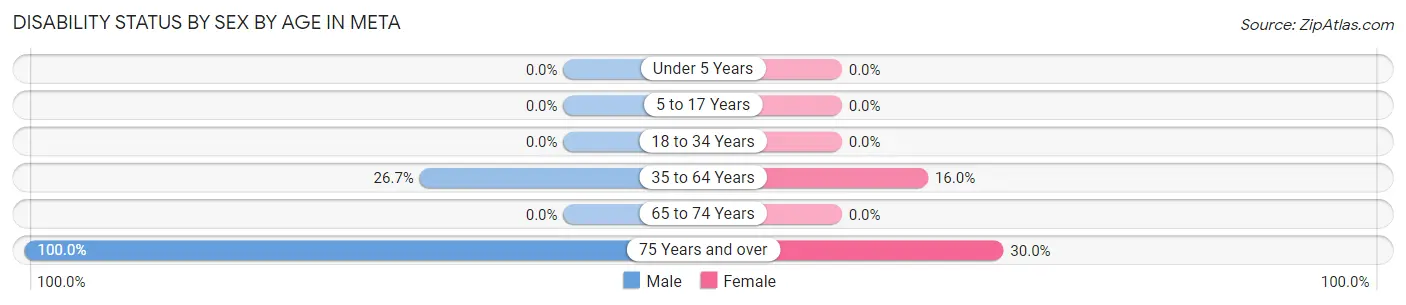 Disability Status by Sex by Age in Meta