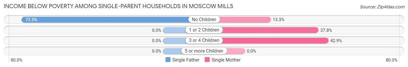 Income Below Poverty Among Single-Parent Households in Moscow Mills
