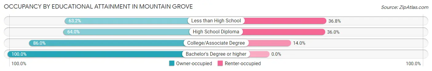Occupancy by Educational Attainment in Mountain Grove