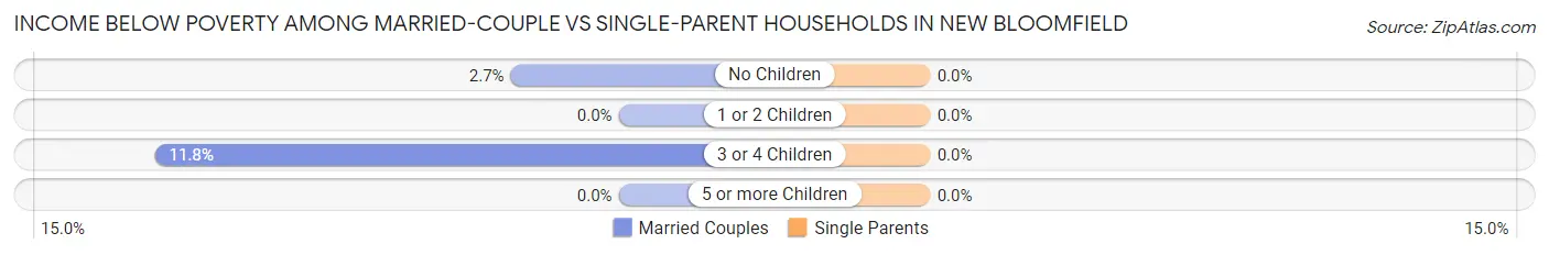 Income Below Poverty Among Married-Couple vs Single-Parent Households in New Bloomfield