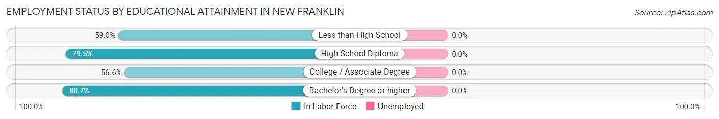 Employment Status by Educational Attainment in New Franklin