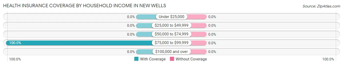 Health Insurance Coverage by Household Income in New Wells