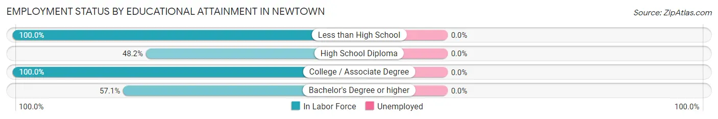 Employment Status by Educational Attainment in Newtown