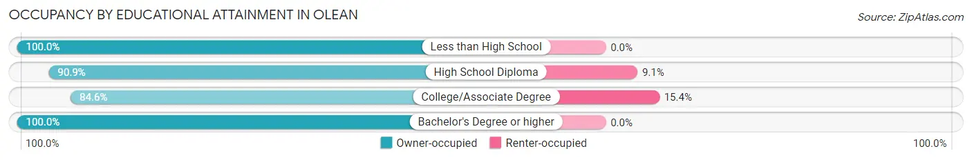 Occupancy by Educational Attainment in Olean