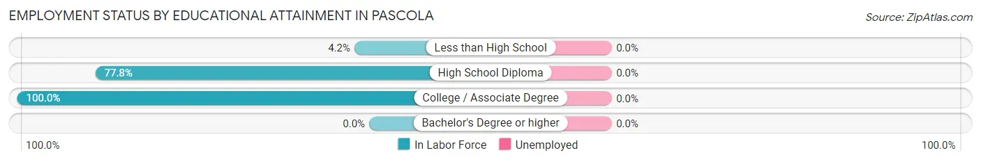 Employment Status by Educational Attainment in Pascola