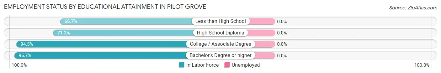 Employment Status by Educational Attainment in Pilot Grove