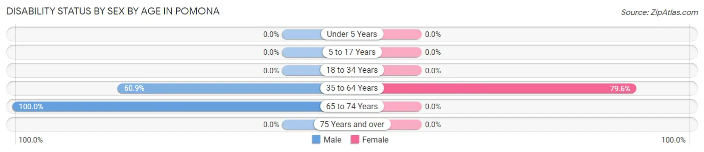 Disability Status by Sex by Age in Pomona