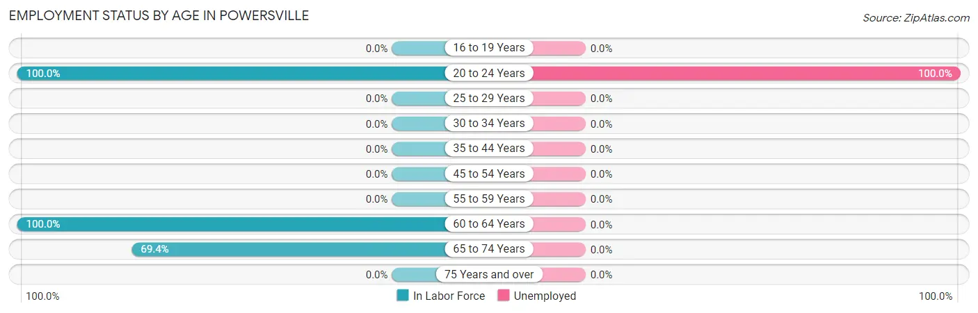 Employment Status by Age in Powersville