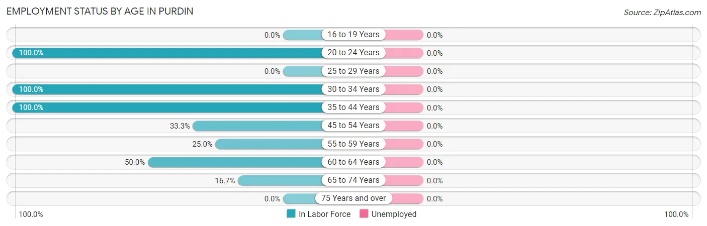 Employment Status by Age in Purdin