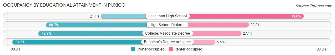 Occupancy by Educational Attainment in Puxico