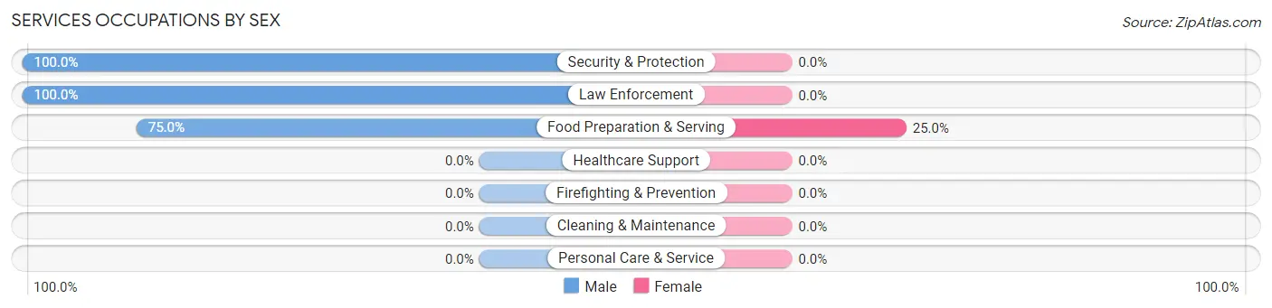 Services Occupations by Sex in Rea