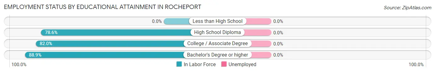 Employment Status by Educational Attainment in Rocheport