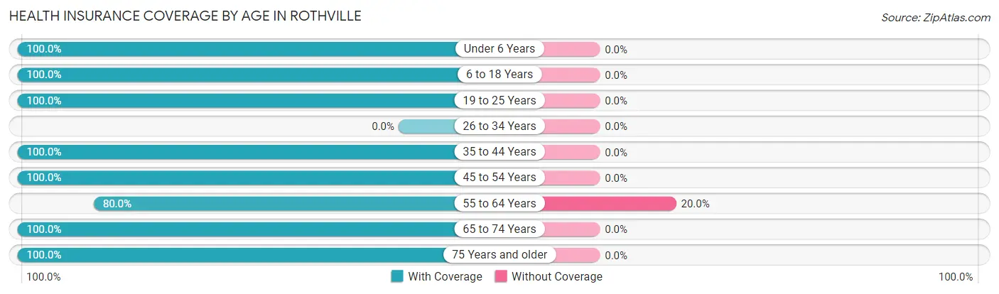 Health Insurance Coverage by Age in Rothville