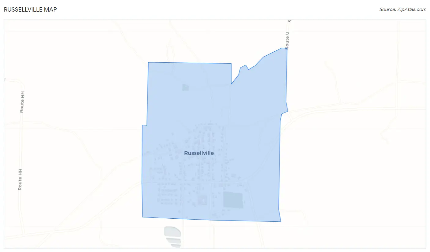 Russellville Map