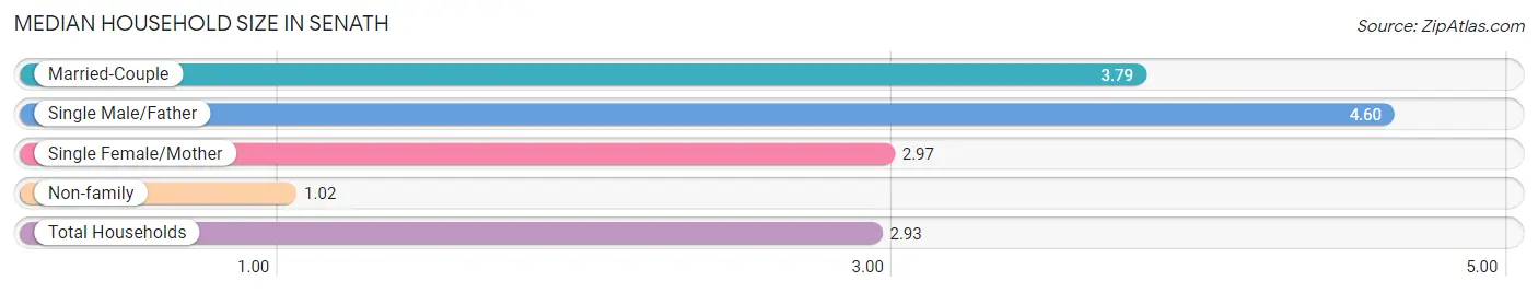 Median Household Size in Senath