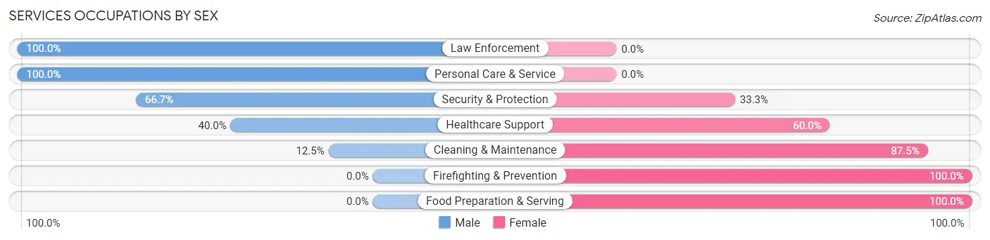 Services Occupations by Sex in Senath