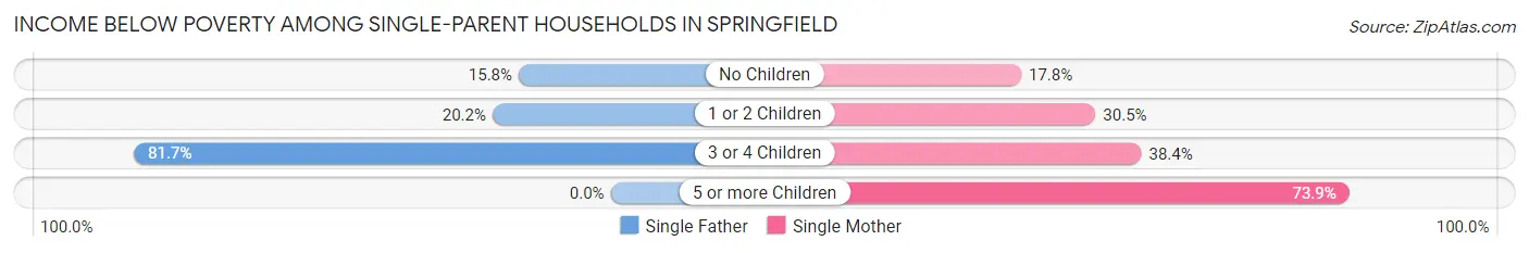 Income Below Poverty Among Single-Parent Households in Springfield