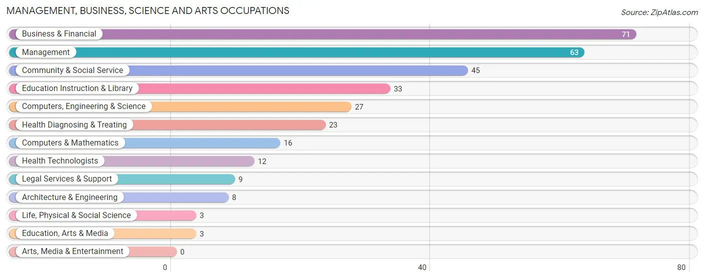 Management, Business, Science and Arts Occupations in St Martins