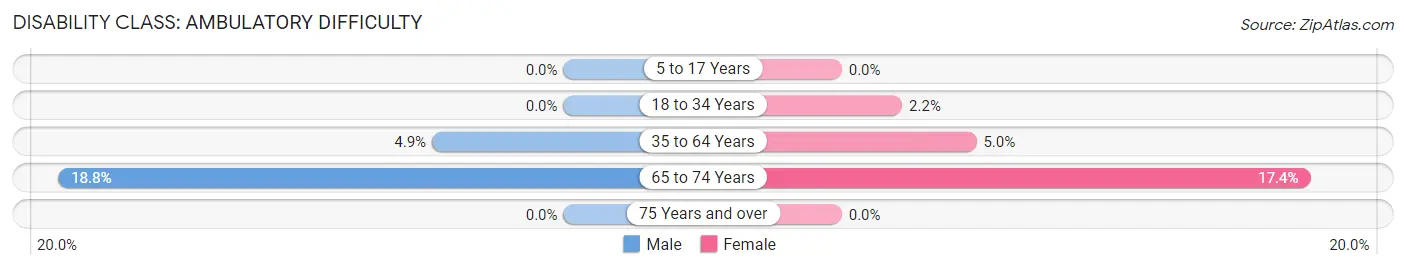 Disability in Stewartsville: <span>Ambulatory Difficulty</span>