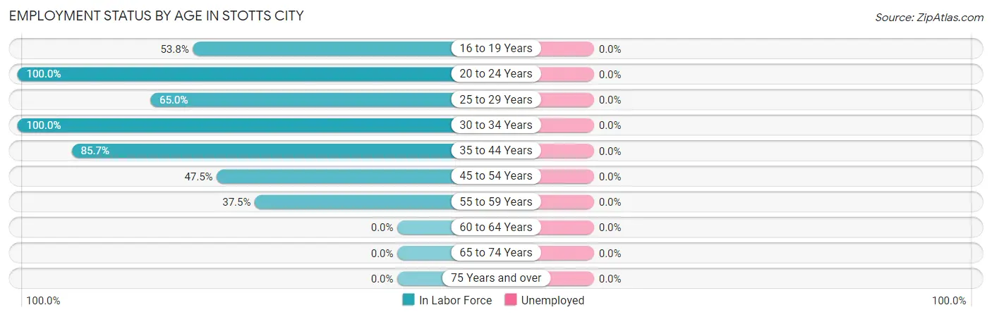 Employment Status by Age in Stotts City