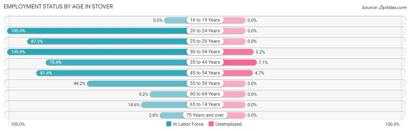 Employment Status by Age in Stover