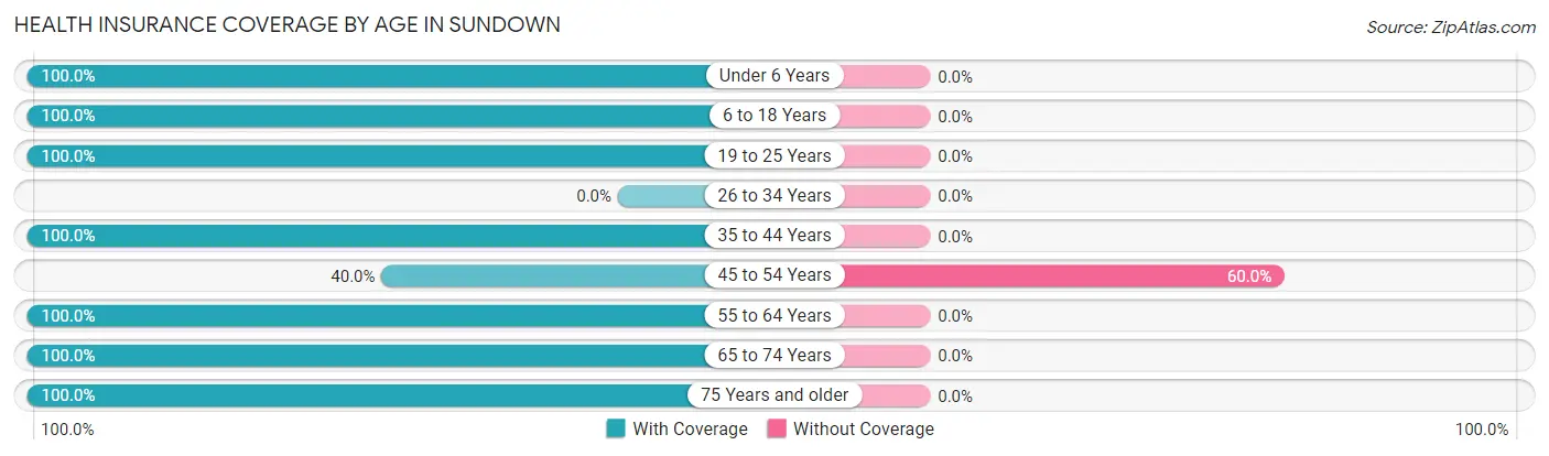 Health Insurance Coverage by Age in Sundown