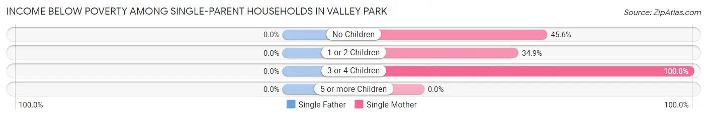 Income Below Poverty Among Single-Parent Households in Valley Park
