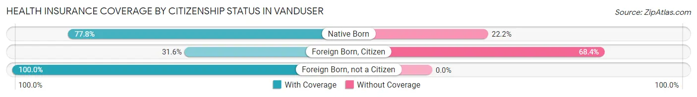 Health Insurance Coverage by Citizenship Status in Vanduser