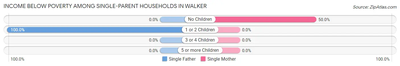 Income Below Poverty Among Single-Parent Households in Walker