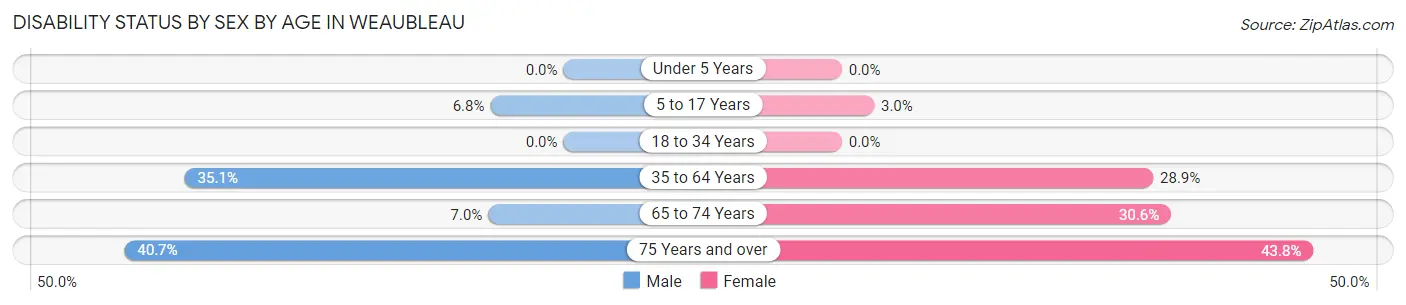 Disability Status by Sex by Age in Weaubleau
