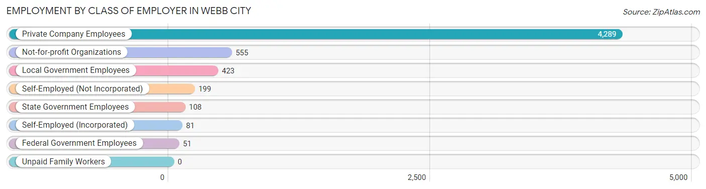 Employment by Class of Employer in Webb City