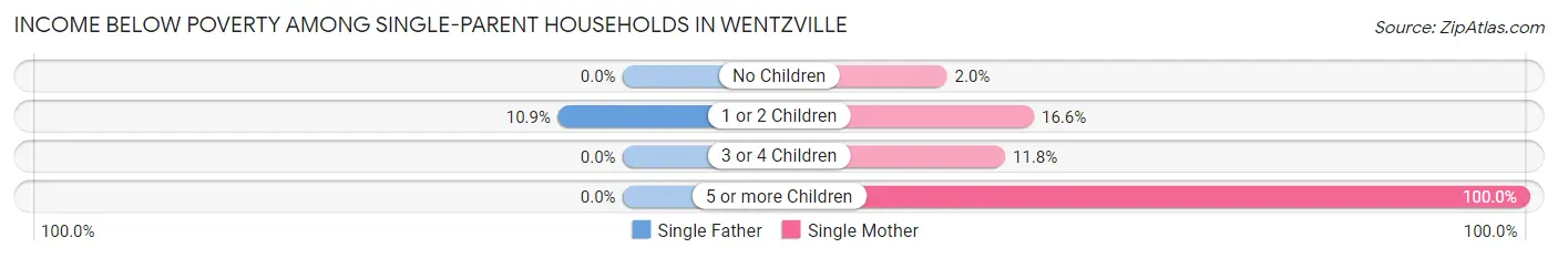 Income Below Poverty Among Single-Parent Households in Wentzville