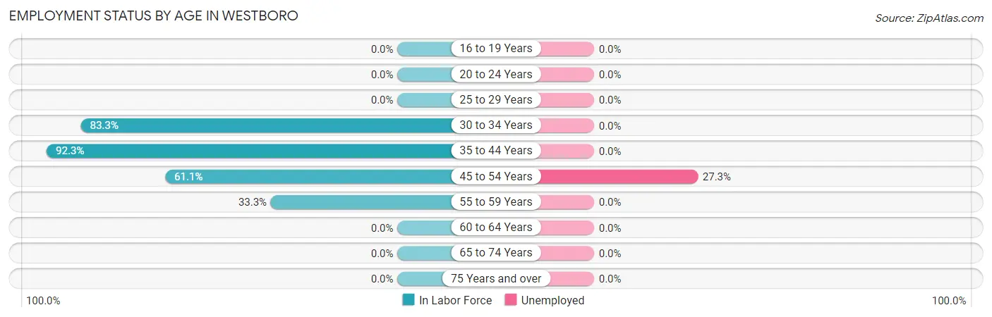 Employment Status by Age in Westboro