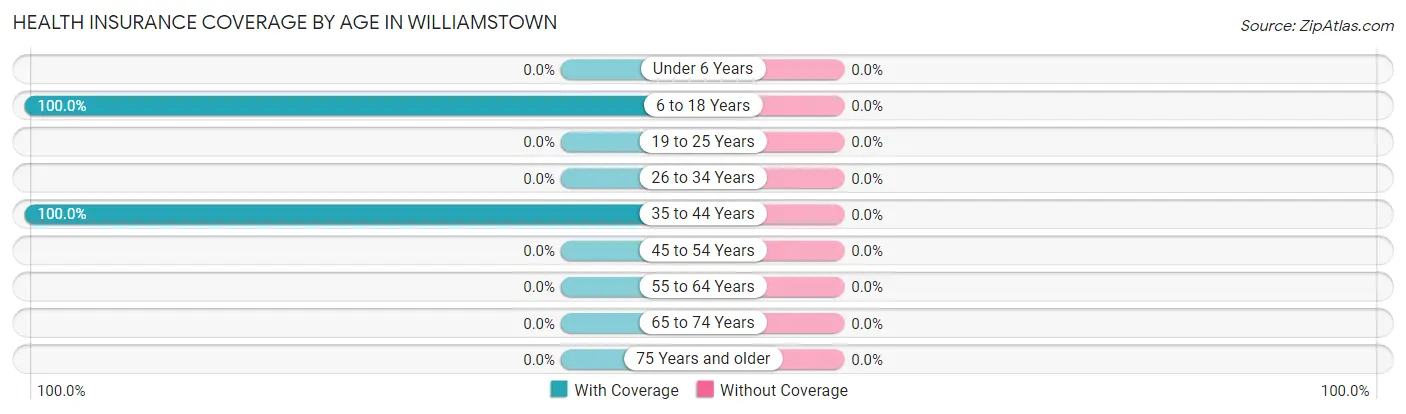 Health Insurance Coverage by Age in Williamstown