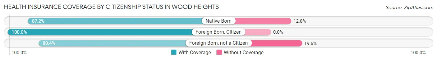 Health Insurance Coverage by Citizenship Status in Wood Heights