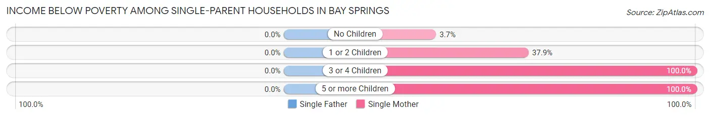 Income Below Poverty Among Single-Parent Households in Bay Springs