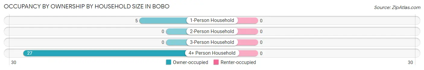 Occupancy by Ownership by Household Size in Bobo