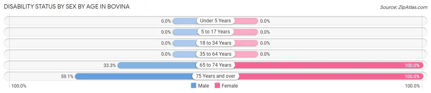 Disability Status by Sex by Age in Bovina