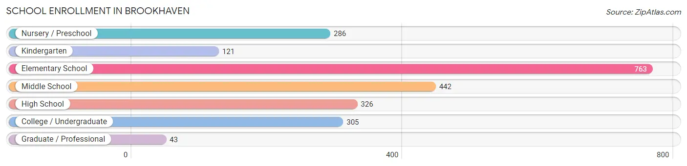 School Enrollment in Brookhaven