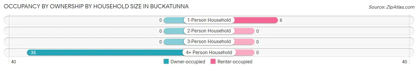 Occupancy by Ownership by Household Size in Buckatunna