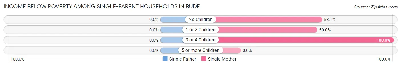 Income Below Poverty Among Single-Parent Households in Bude