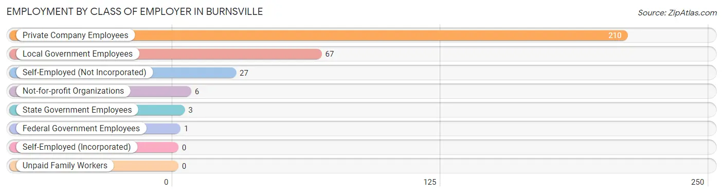 Employment by Class of Employer in Burnsville