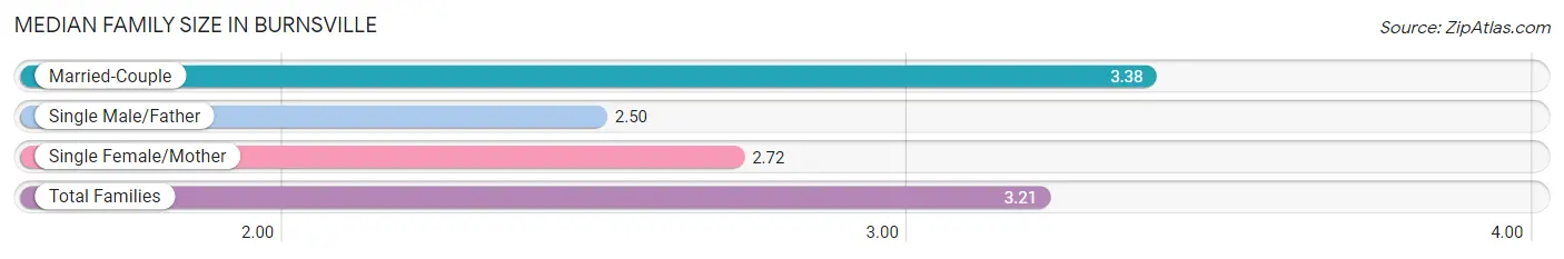 Median Family Size in Burnsville